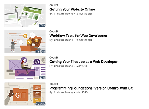 Courses Project Screenshot