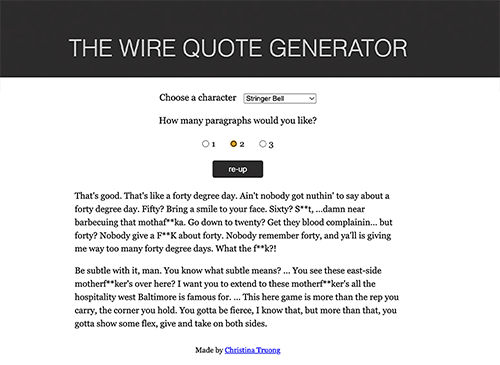 The Wire Ipsum Project Screenshot